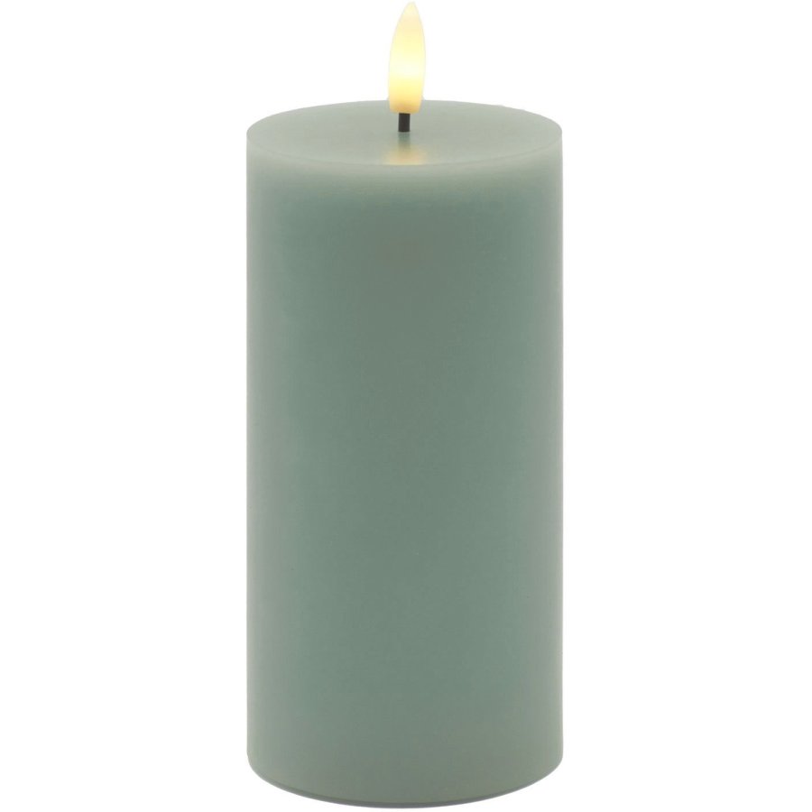 Sirius Sille Stumpekerze LED �7,5/H15 cm, Sandgr&uuml;n