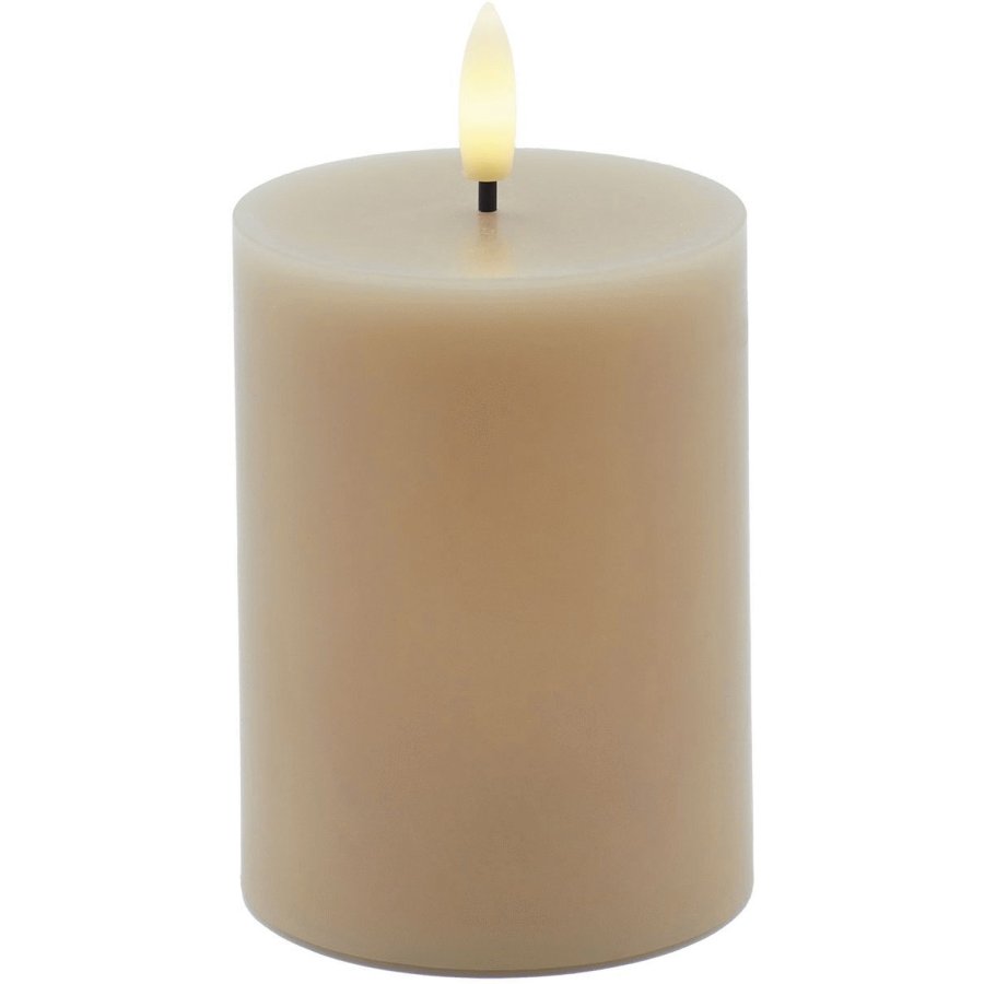 Sirius Sille Stumpekerze LED �7,5/H10 cm, Helles Karamell