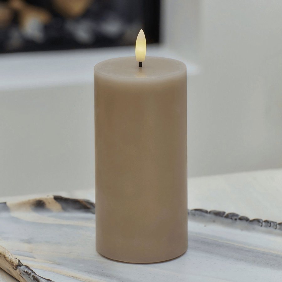 Sirius Sille Bloklys LED �7,5/H15 cm, Lys Karamel