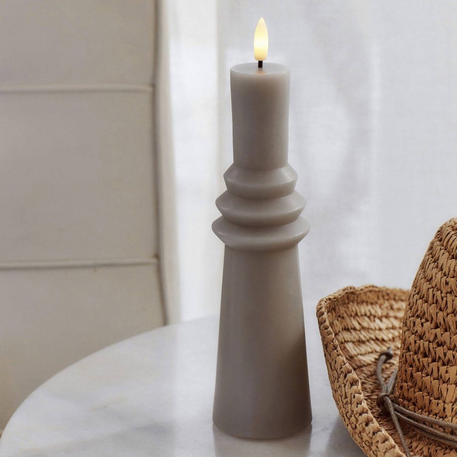 Sirius Sille Nordic Sculpture Bloklys Ringet LED �6,1/H21,7 cm, Varm Gr�