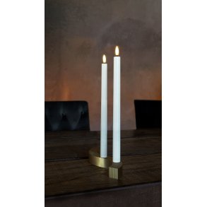Sirius Sille Kronelys LED Genopladelig 2 stk. 35 cm, Hvid