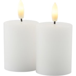 Sirius Sille Exclusive Bloklys Mini LED 2 stk. H6,5 cm, Hvid