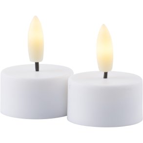 Sirius Sille Exclusive Fyrfadslys 2 stk. Ø4 cm, Hvid