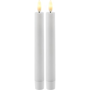 Sirius Sille Kronelys Midi LED 2 stk. 20 cm, Hvid