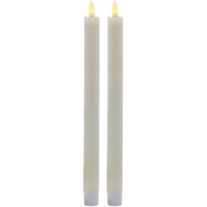 Sirius Sille Wave Kronelys LED 2 stk. �2/H28,5 cm, Hvid