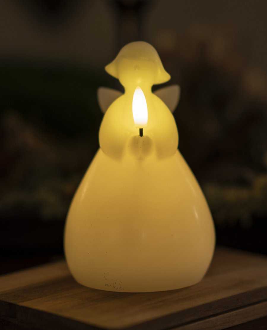 Sirius Sille Lysdekoration Luciaengel H15 cm, Hvid