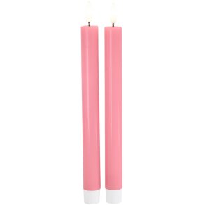 Sirius Sille Kronelys LED 2 stk. Ø2/H25 cm, Old Rose