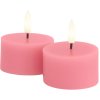 Sirius Sille Fyrfadslys LED 2 stk. 6/H3,4 cm, Old Rose