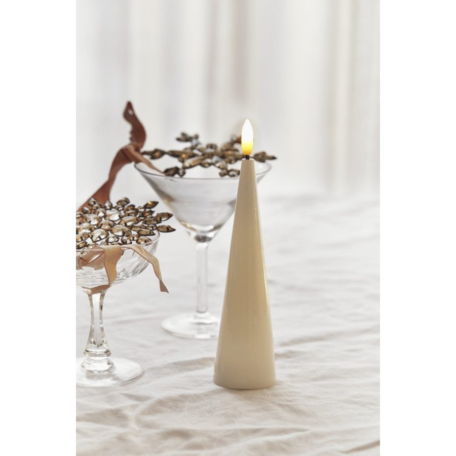 Sirius Sille Kegelkerze LED 4,8/H17 cm, Ivory