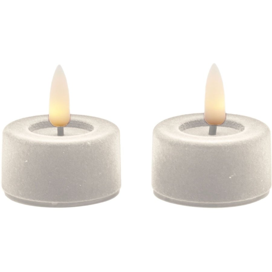 Sirius Sille Fyrfadslys LED 2 stk. �4,5/H2,5 cm, Velour/Irory