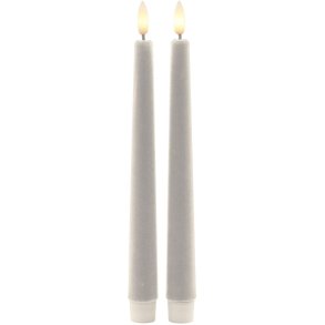 Sirius Sille Kronelys LED 2 stk. �2/H25 cm, Velour/Irory