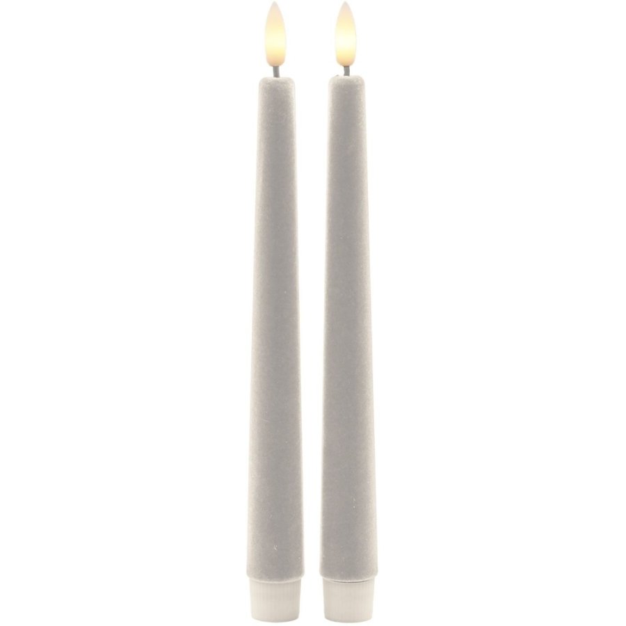 Sirius Sille Kronelys LED 2 stk. �2/H25 cm, Velour/Irory