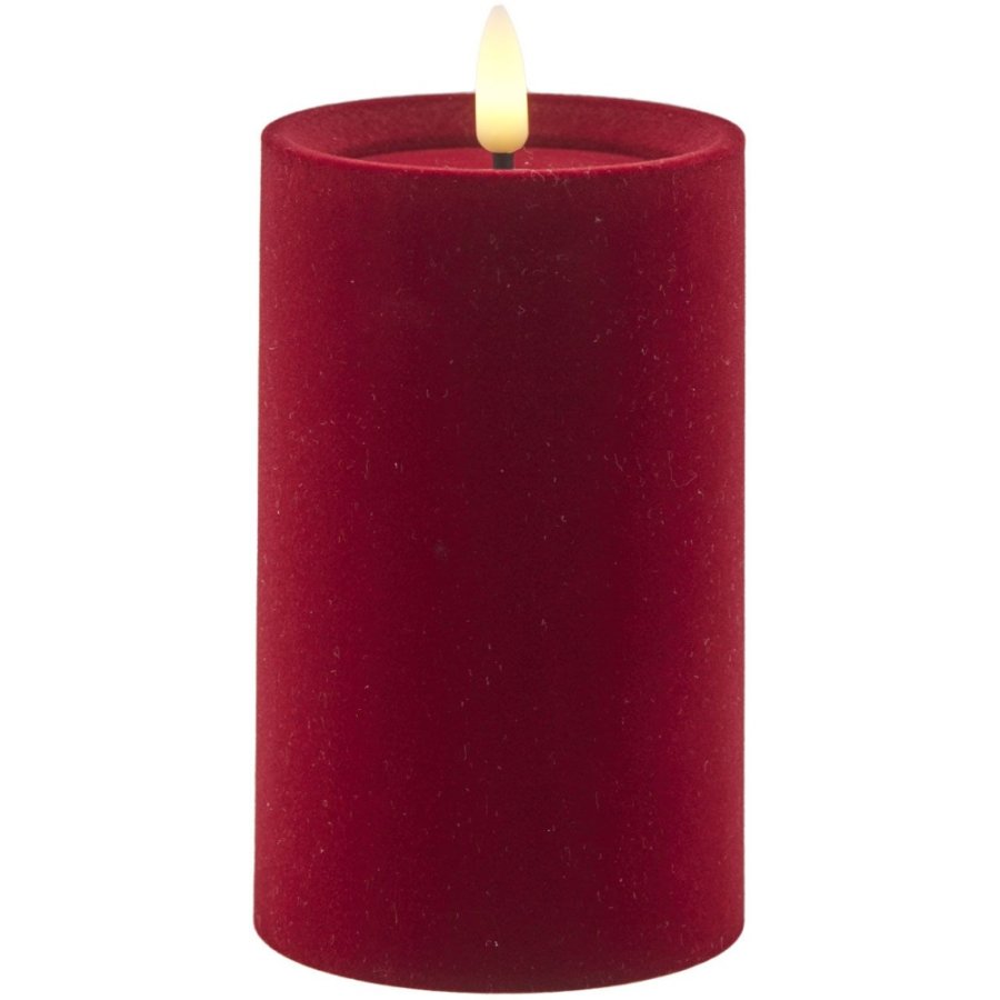 Sirius Sille Bloklys LED �7,5/H12,5 cm, Velour/Cherry