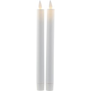 Sirius Sara Kronelys LED 2 stk. 25 cm, Hvid