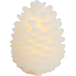 Sirius Clara Lysdekoration Kogle H18 cm, Hvid