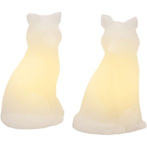 Sirius Edda Lysdekoration Ræv LED 2 stk. H12,4 cm, Hvid