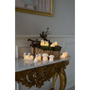 Sirius Edda Lysdekoration Ræv LED 2 stk. H12,4 cm, Hvid