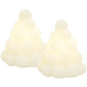 Sirius Evy Lysdekoration Snebolde 2 stk. H10 cm, Hvid