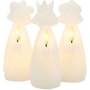 Sirius Maria Lysdekoration Tre Konger 3 stk. H14 cm, Hvid