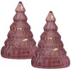 Sirius Lucy Lichtdekoration Baum 2er Set H9 cm, Bordeaux