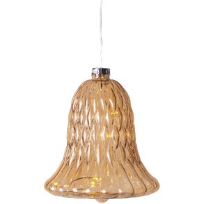 Sirius Luna Lysdekoration Klokke H10 cm, Amber