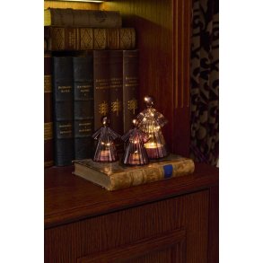Sirius Alberte Lysdekoration Engel 2 stk. H10 cm, Bordeaux