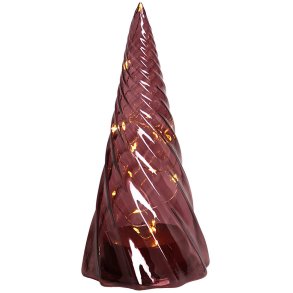 Sirius Vilma Lysdekoration Træ LED H19 cm, Bordeaux