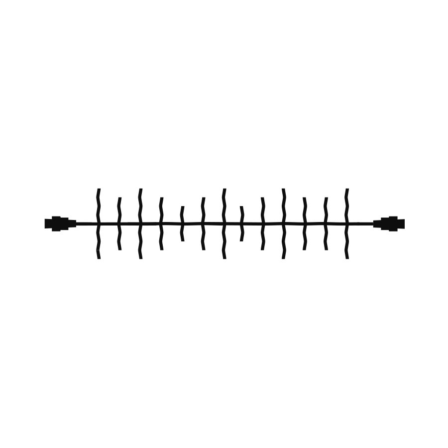 Sirius Tech-Line Ergänzungsset Cluster 3 m, Schwarz