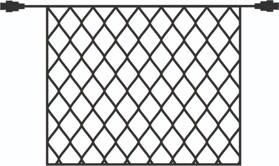 Sirius Tech-Line Suppleringsst Net 1,7x1,4 m, Sort