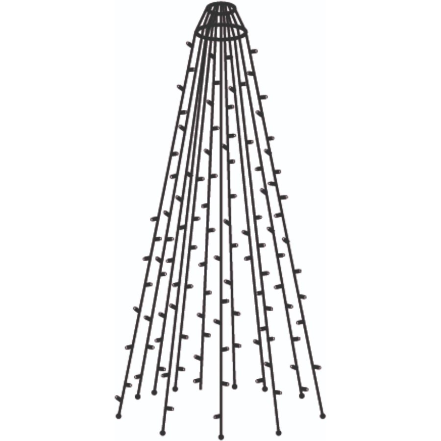 Sirius Tech-Line Lichterkette fr Fahnenmast 6 m, Schwarz