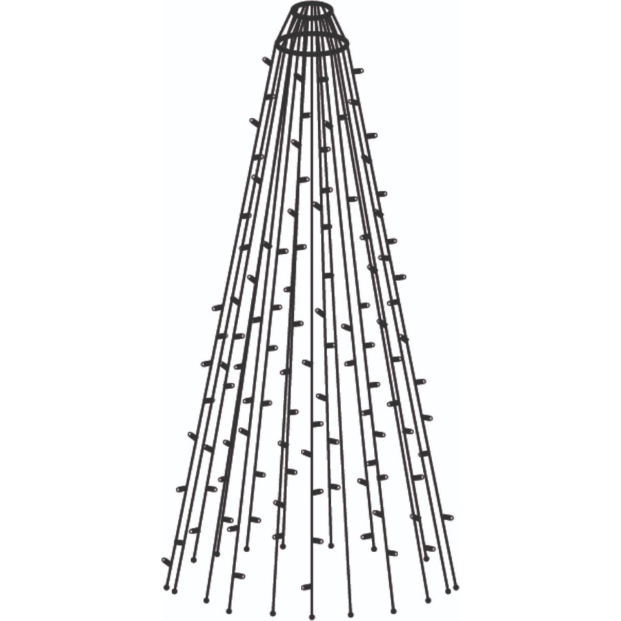 Sirius Tech-Line Lichterkette fr Fahnenmast 7,5 m, Schwarz