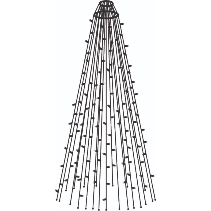 Sirius Tech-Line Lichterkette fr Fahnenmast 10,3 m, Schwarz