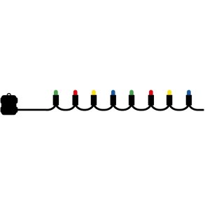 Sirius Easy-Line Batterilyskæde 3,9 m, Multi