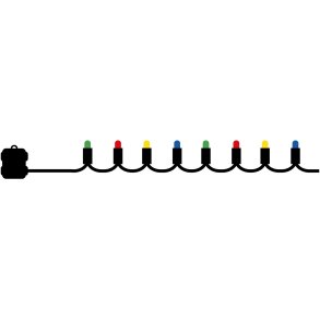 Sirius Easy-Line Batterilyskæde 7,9 m, Multi
