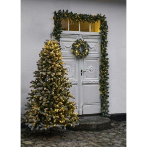 Sirius Anton Juletræ 2,4 m, Hvid/Grøn