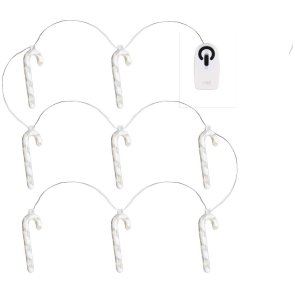 Sirius Hannah Girlande Zuckerstangen 105 cm, Klar/Weiß