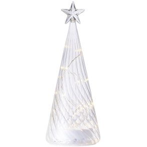 Sirius Wave Lysdekoration Tr H22 cm, Klar