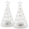 Sirius Sweet Christmas Lichtdekoration Baum 2er Set H11,5 cm, Klar/Weiß