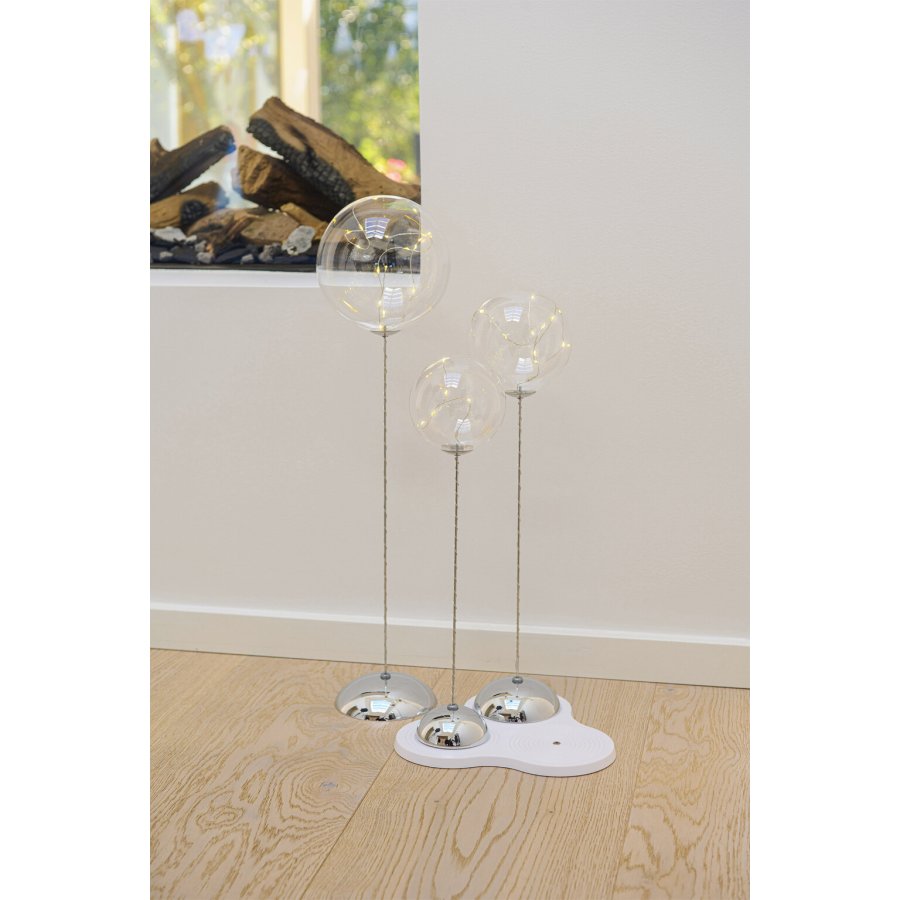 Sirius Trio Mega Genopladelig Glasdekoration 3 stk, Klar