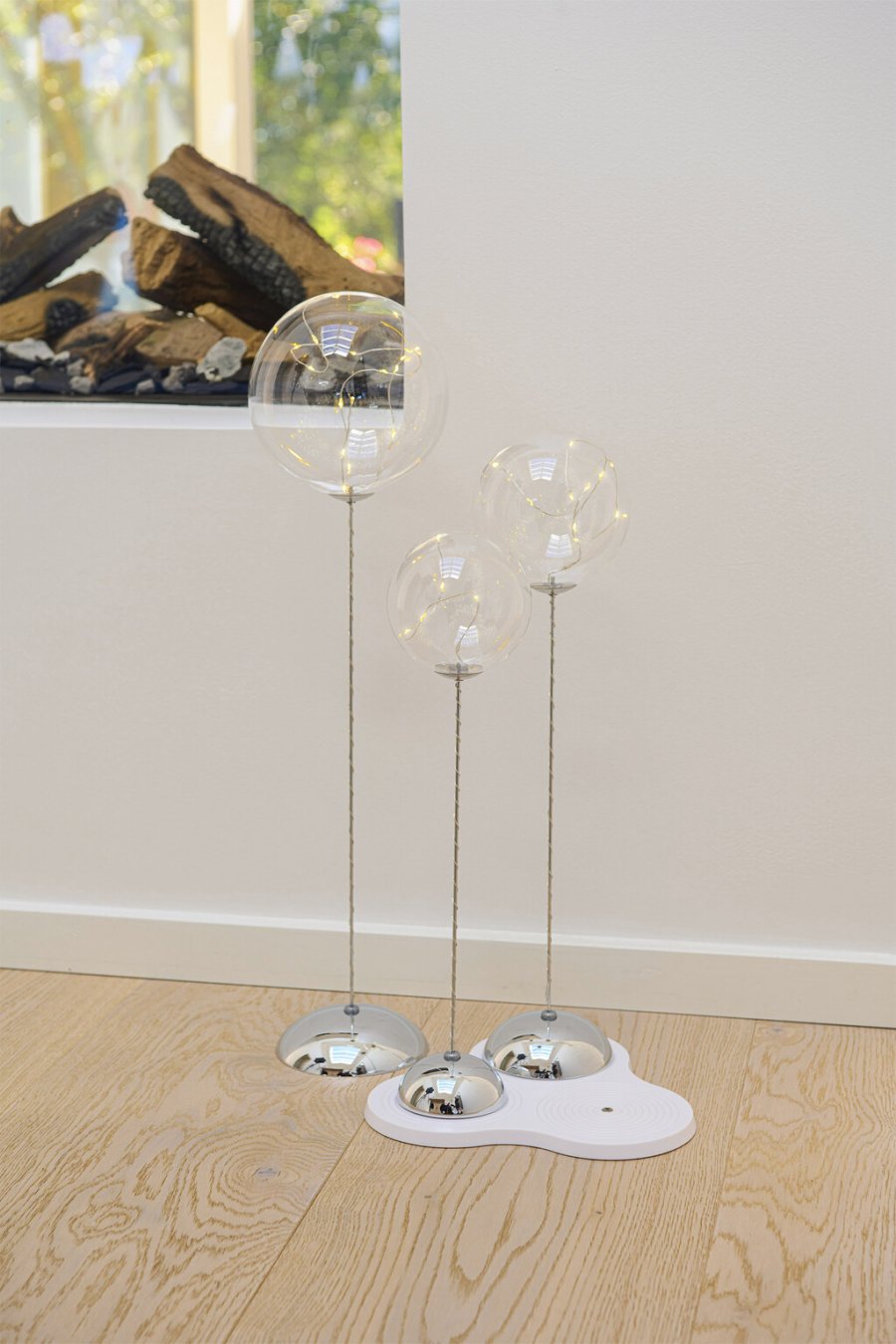 Sirius Trio Mega Genopladelig Glasdekoration 3 stk, Klar