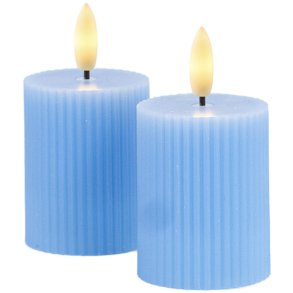 Sirius Smilla Genopladeligt Bloklys LED 2 stk. H6,5 cm, Bl