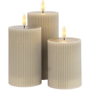 Sirius Smilla Genopladeligt Bloklys 3 stk, Varm Gr�