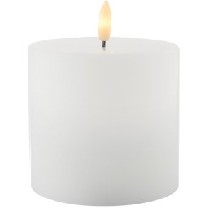 Sirius Sille Genopladeligt Bloklys H10,4 cm, Hvid