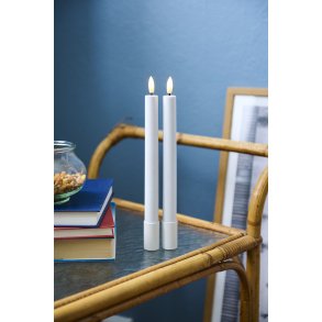 Sirius Sille Kronelys LED 2 stk. 25 cm, Hvid