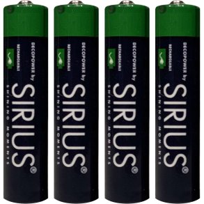 Sirius DecoPower Wiederaufladbare AAA-Batterie 4er Set