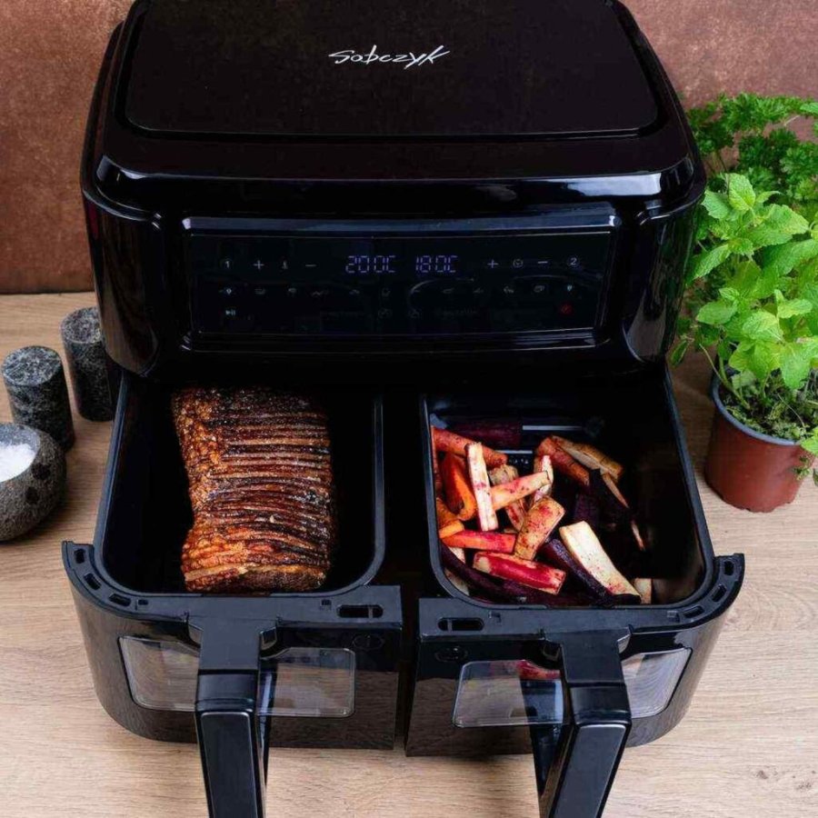 Sobczyk Dual Zone Airfryer 9 L, Sort