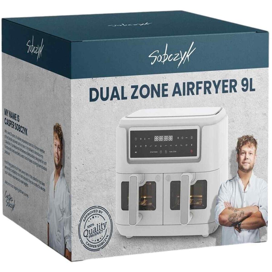 Sobczyk Dual Zone Airfryer 9 L, Hvid