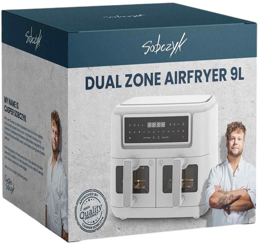Sobczyk Dual Zone Airfryer 9 L, Hvid