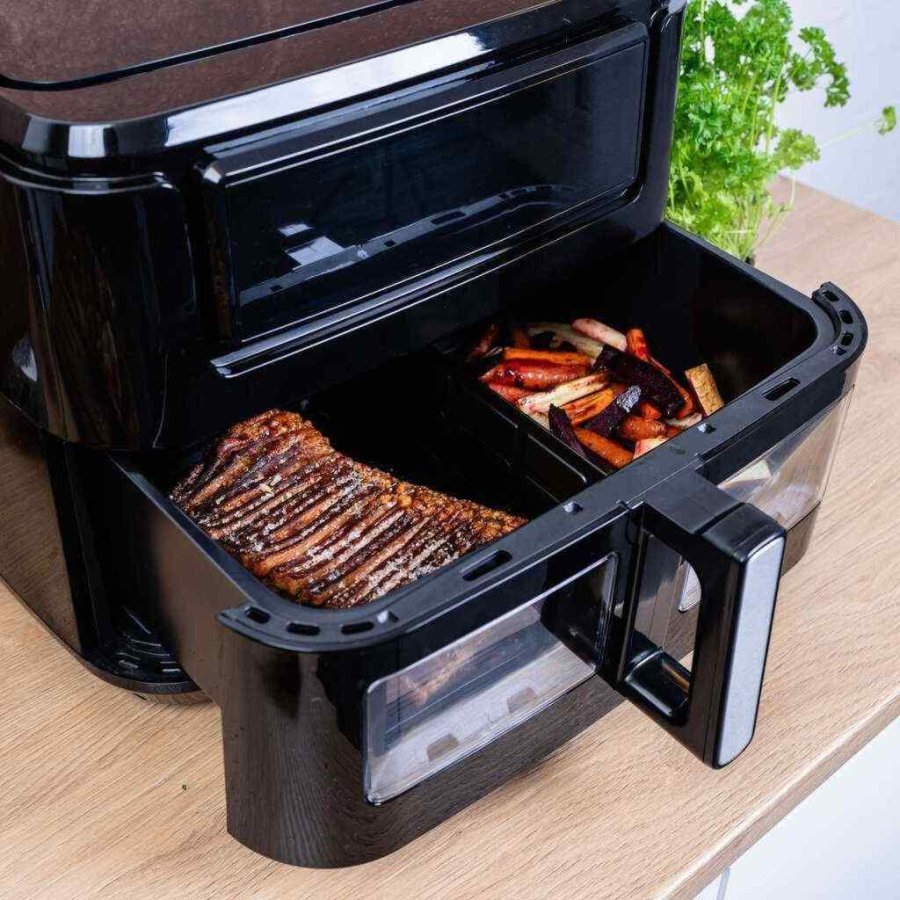 Sobczyk Fuzion Dual Zone Luftfritteuse 10,5 L, Schwarz