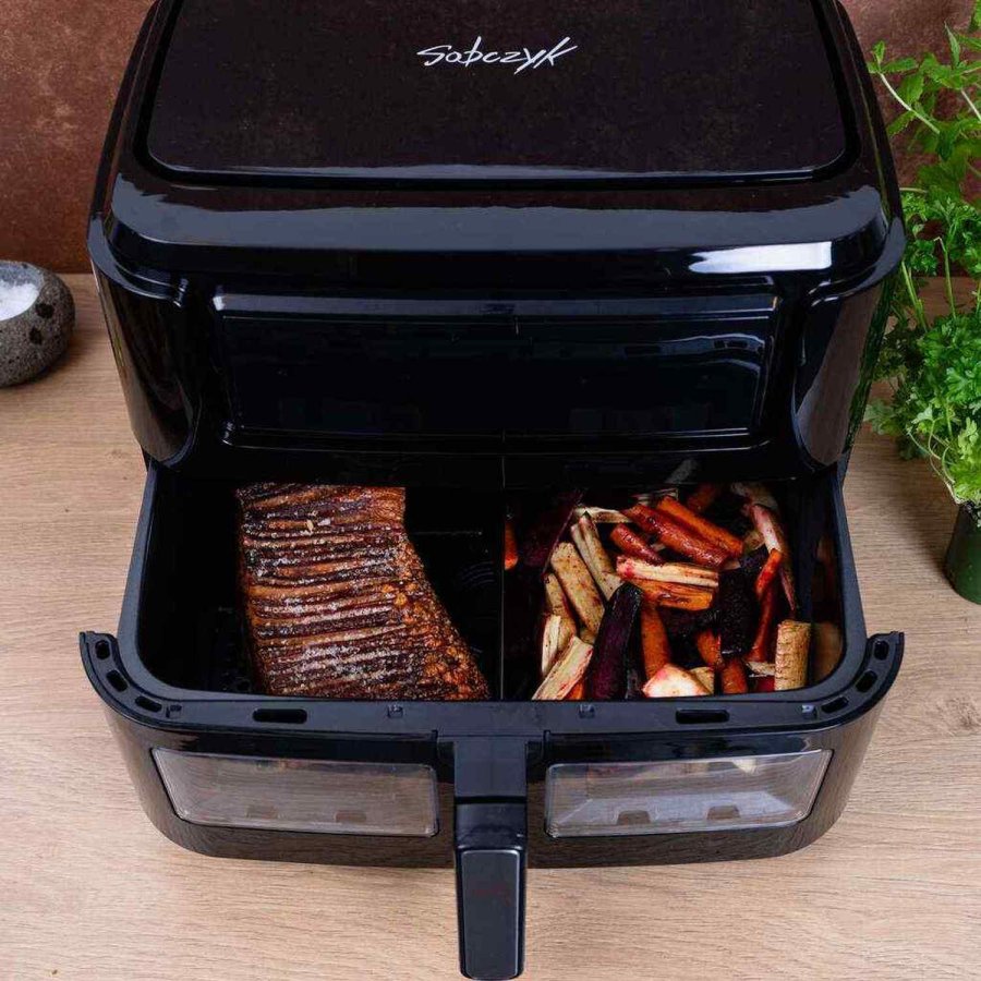 Sobczyk Fuzion Dual Zone Luftfritteuse 10,5 L, Schwarz